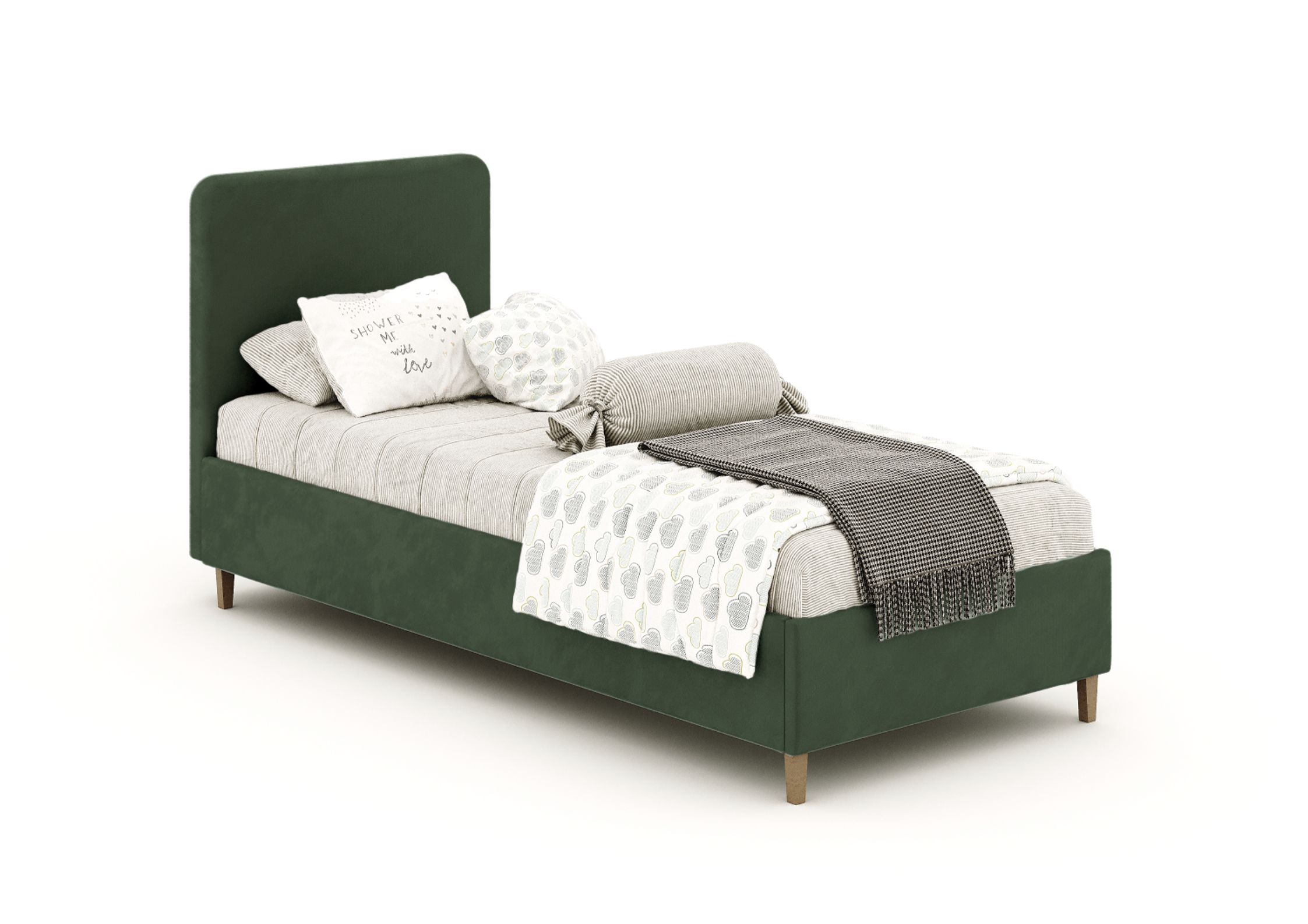 Zielone łóżko dziecięce 90x200cm